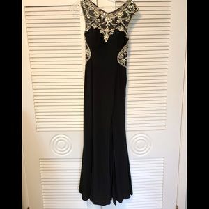 Jovani black long formal dress